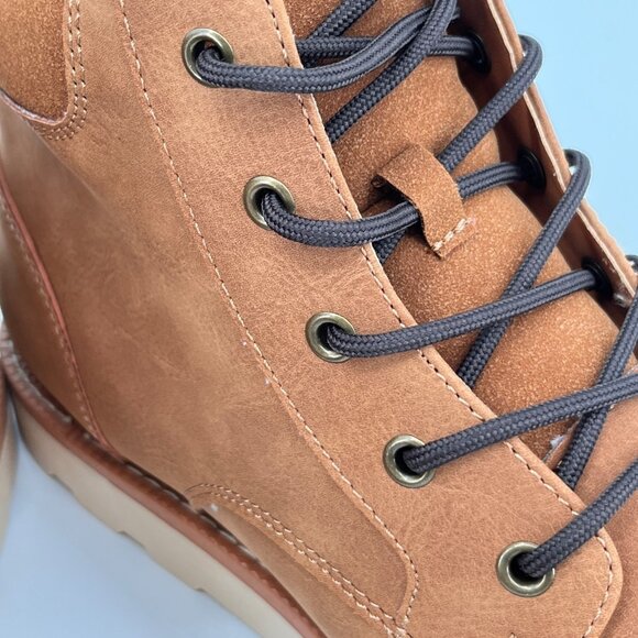 Club Room Men’s Clifton Lace-Up Moc-Toe Boots Size 13 Tan Faux Suede Memory Foam main image 7